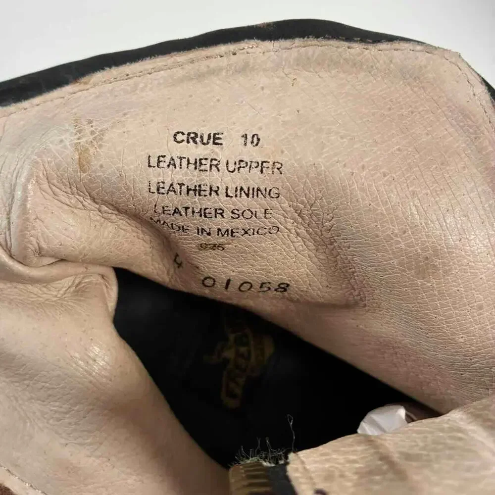 Freebird by Steven Crue Black Leather Backlace Bootie - Size 10